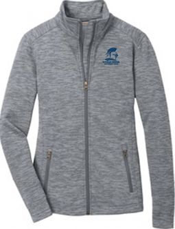 Ladies Digi Stripe Fleece Jacket, Grey